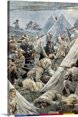 South Africa. Second Boer War. Attack to the English camp of Tweefontein (1902)