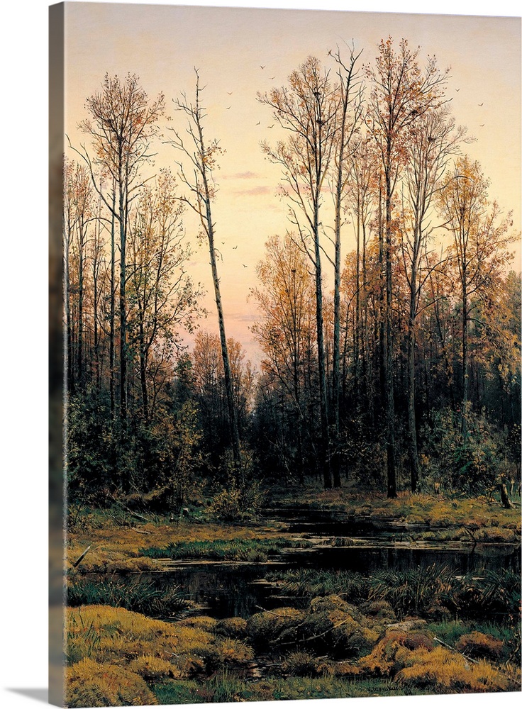 Spring Forest, by Ivan Ivanovic Siskin, 1884, 19th Century, oil on canvas, cm 142 x 106 - Russia, Moscow, Serpuchov, Arts ...