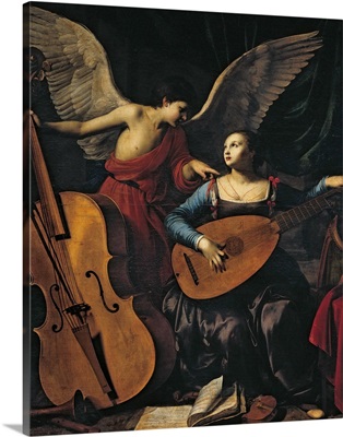 St. Cecilia and the Angel, by Carlo Saraceni, 1606. Palazzo Barberini, Rome, Italy