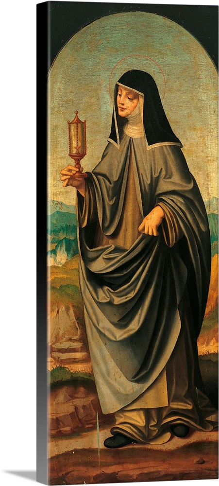 St Clare, by Marco dOggiono, 16th Century, oil on poplar wood panel, - Italy, Lombardy, Milan, Archbishops Palace. On loan...