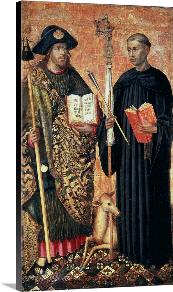 JACOMART, Jaume Baço, called (1410-1461). St James and Saint Giles. Circa 1450. Renaissance art. Oil on wood. SPAIN. Valen...