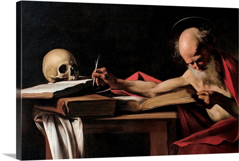 St. Jerome, by Caravaggio, 1605. Gallery, Rome, Italy Great Big Canvas