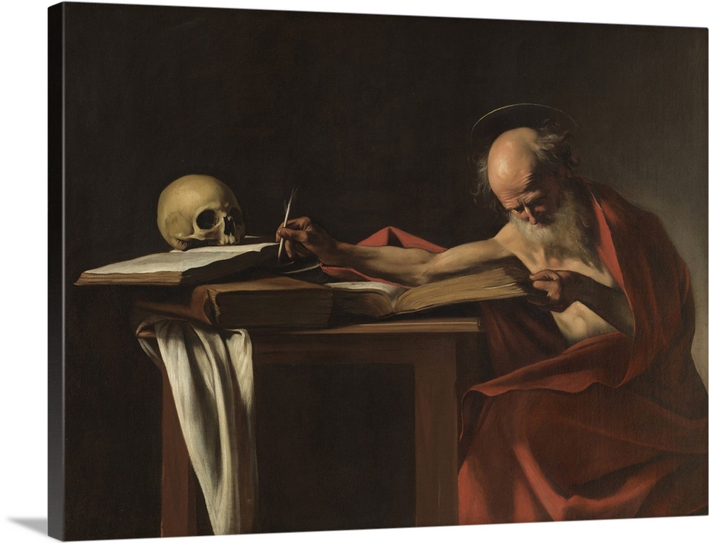 St Jerome, by Michelangelo Merisi known as Caravaggio, 1605 about, 17th Century, oil on canvas, cm 116 x 153 - Italy, Lazi...