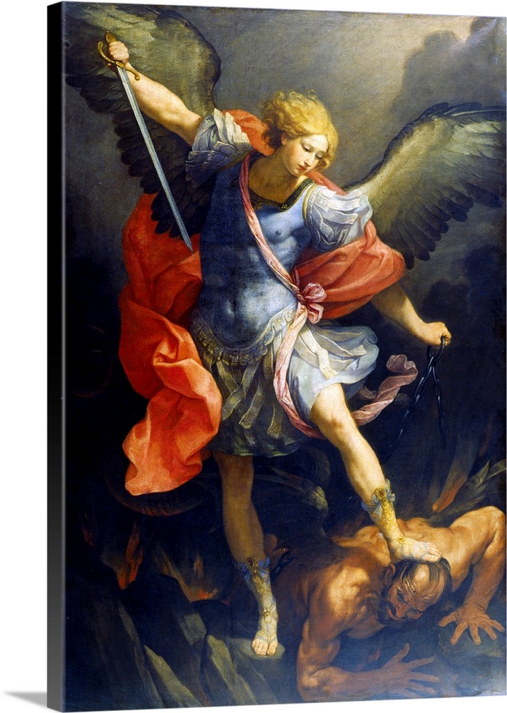 US 4.13 Inch Archangel Saint Michael Standing on Demon's Head