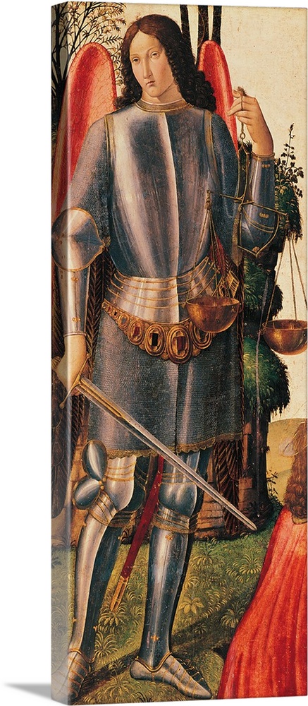 St Michael the Archangel, by Cosimo Rosselli, 15th Century, - Italy, Tuscany, Florence, Stibbert Museum. All. St Michael t...