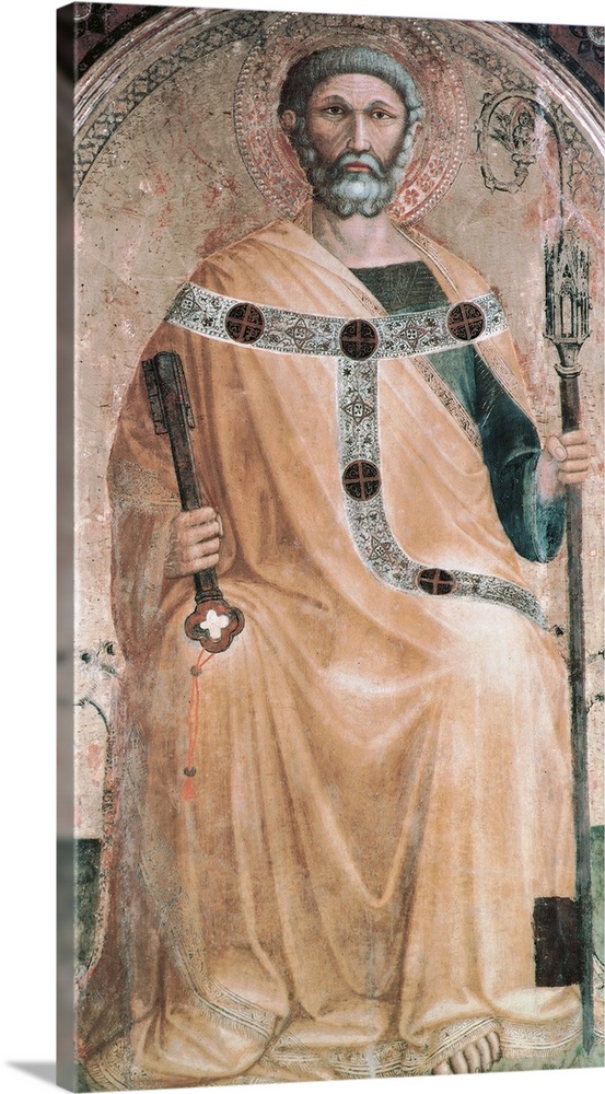 St Peter, by Ambrogio Lorenzetti, 1285 - 1348 about, 13th Century - 14th Century, panel, - Italy, Tuscany, Grosseto, Rocca...