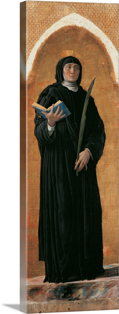 Originally detail of Polyptych of St. Luke, c.1449. First lower left side panel.