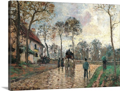 Stagecoach at Louveciennes, by Camille Pissarro, 1870. Musee d'Orsay