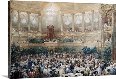 State Dinner for Queen Victoria by Napoleon III at Versailles in 1855