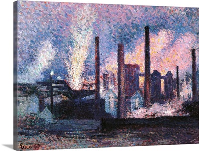 Steelworks near Charleroi, by Maximilien Luce, Artist, 1897. Musee d'Orsay, Paris