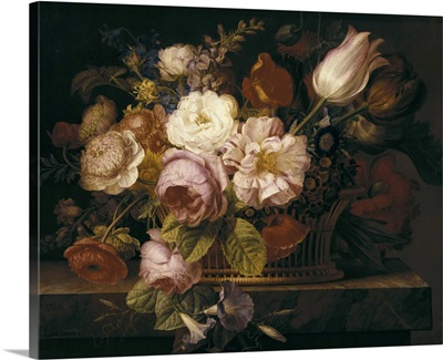 Still Life of Flowers in a Vase. Francisco Lacoma