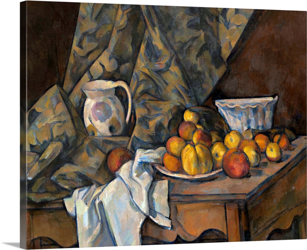 Still Life with Apples and Peaches, by Paul Cezanne, 1905, French Post-Impressionist painting, oil on canvas. Cezanne said...