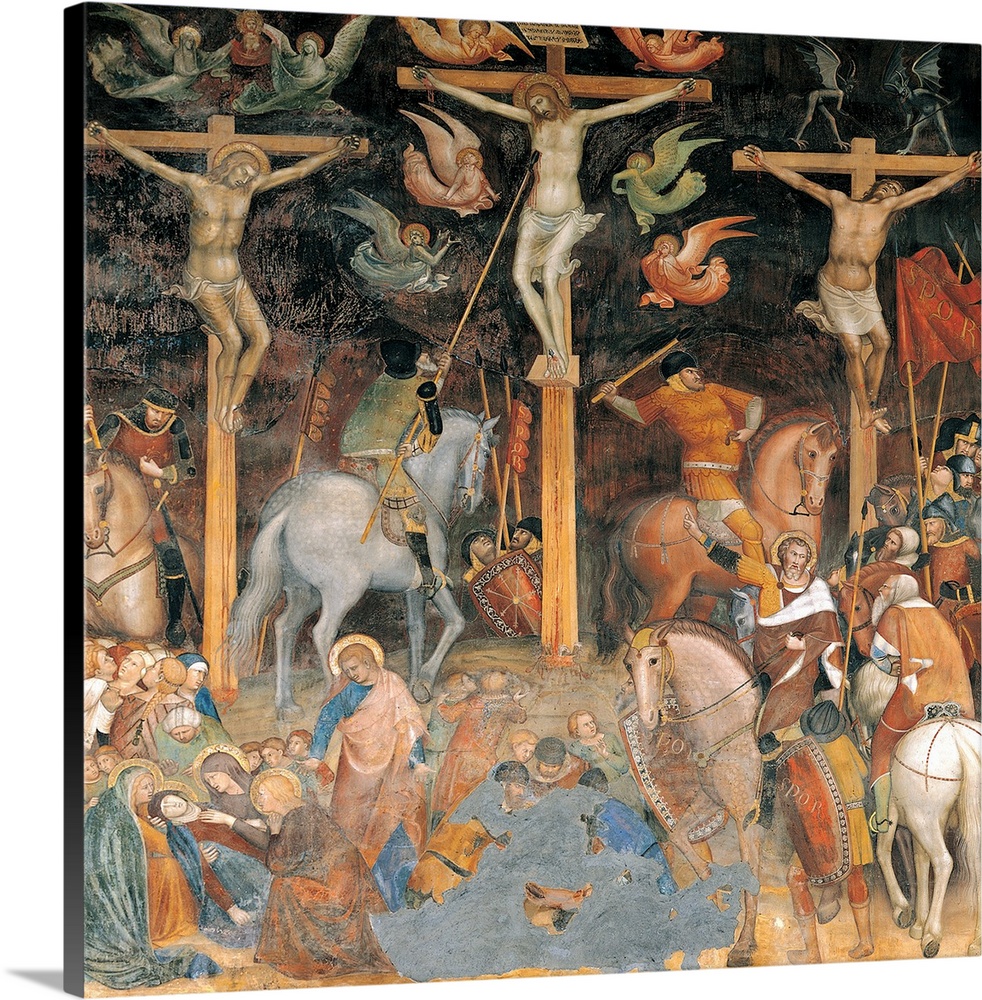 Barna da Siena (or Berna da Siena), Stories of The New Testament: The Crucifixion, 1351, 14th Century. Originally a fresco...