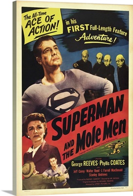 Superman And The Mole Men - Vintage Movie Poster