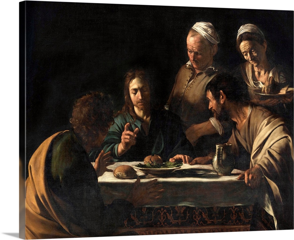 The Supper at Emmaus, by Michelangelo Merisi known as Caravaggio, 1606 about, 17th Century, oil on canvas, cm 141 x 175 - ...