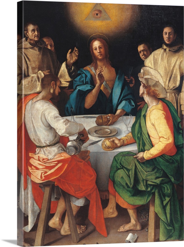 Supper at Emmaus, by Jacopo Carrucci know as Pontormo, 1525, 16th Century, oil on canvas, cm 230 x 173 - Italy, Tuscany, F...