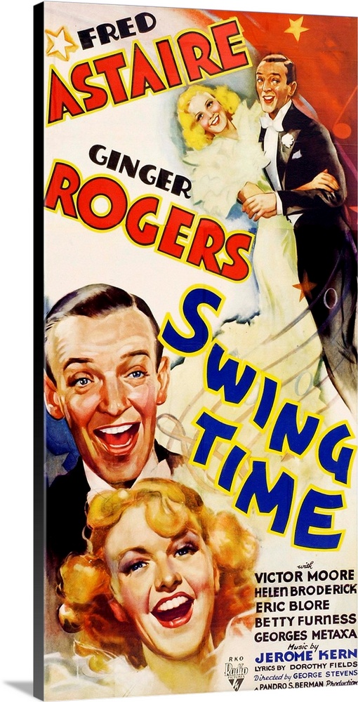 SWING TIME, top right from left: Ginger Rogers, Fred Astaire, bottom from top: Fred Astaire, Ginger Rogers, 1936.