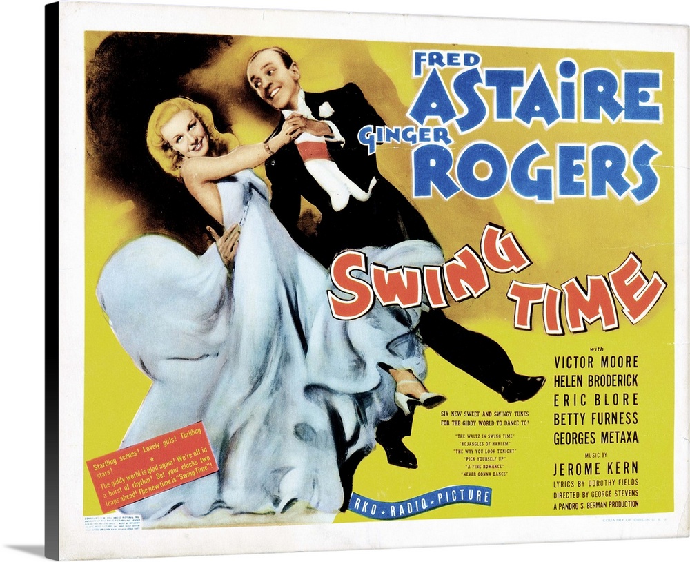 Swing Time, Lobbycard, From Left: Ginger Rogers, Fred Astaire, 1936.