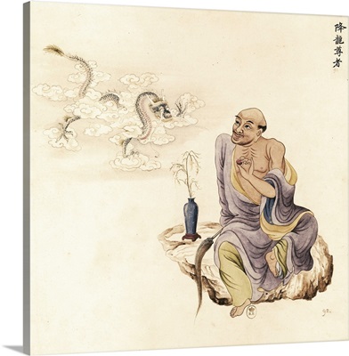 Taoism. Last phase of alchemical meditation. Chinese art