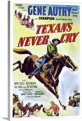 Texans Never Cry - Vintage Movie Poster, 1951