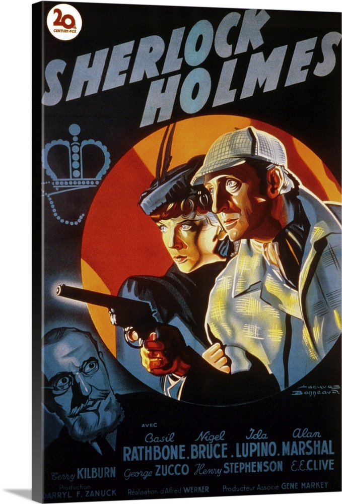 THE ADVENTURES OF SHERLOCK HOLMES, George Zucco, Ida Lupino, Basil Rathbone, 1939, TM and copyright 20th Century Fox Film ...