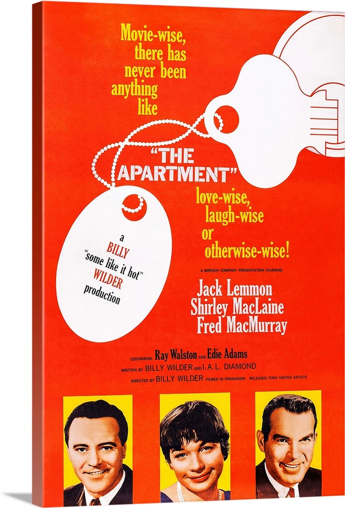 The Apartment, US Poster Art, From Left: Jack Lemmon, Shirley Maclaine, Fred Macmurray, 1960.