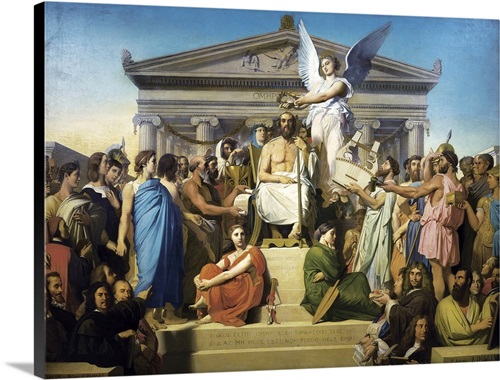 The Apotheosis of Homer, 1855, Copy from a work Wall Art, Canvas Prints ...