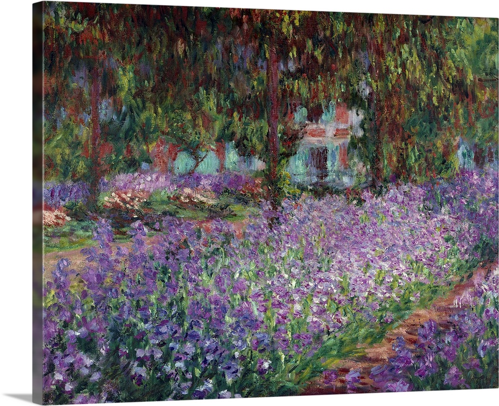 4293, Claude Monet, French School. The Artist's Garden at Giverny. 1900. Oil on canvas, 0.81 x 0.92 m. Paris, musee d'Orsa...