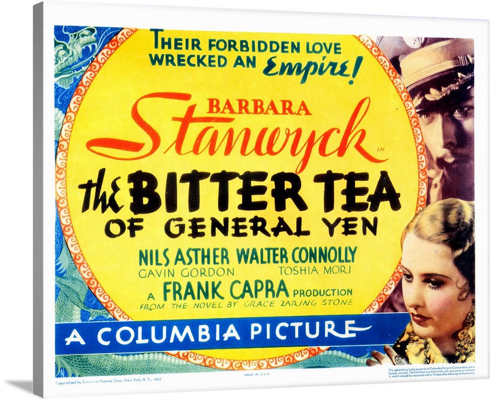 The Bitter Tea Of General Yen, Title Card, Nils Asther, Barbara Stanwyck, 1933.
