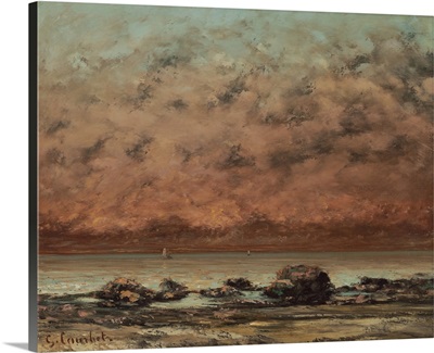 The Black Rocks at Trouville, by Gustave Courbet, 1865-66