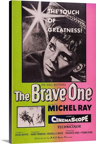 The Brave One, US Poster Art, 1956 Wall Art, Canvas Prints, Framed