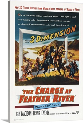 The Charge At Feather River, US Poster Art, Guy Madison, 1953