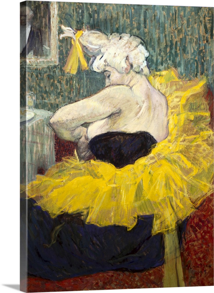 TOULOUSE-LAUTREC, Henri de (1864-1901). The Clowness Cha-U-Kao. 1895. Artist of the Moulin Rouge. Oil on cardboard. Post-I...