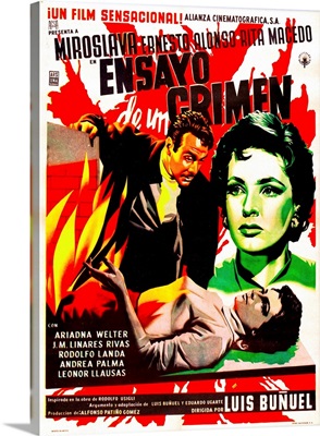 The Criminal Life Of Archibaldo De La Cruz, Spanish Language Poster, 1955