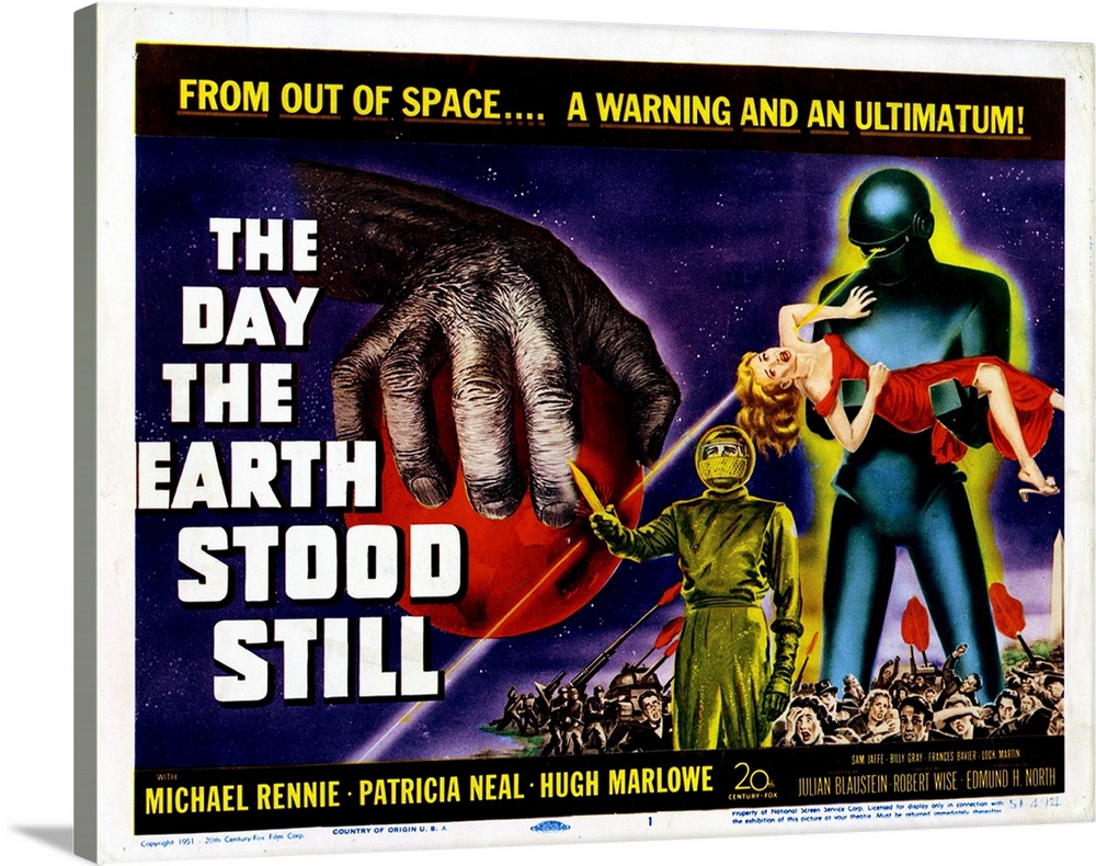 The Day The Earth Stood Still, Michael Rennie, Patricia Neal, 1951.