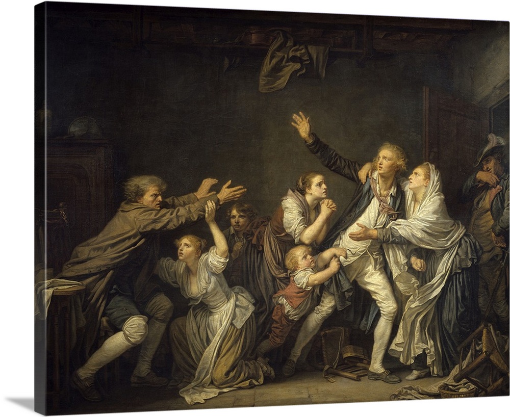 3324 , Jean Baptiste Greuze (1725-1805), French School. The Father's Curse or The Ungrateful Son. 1777. Oil on canvas