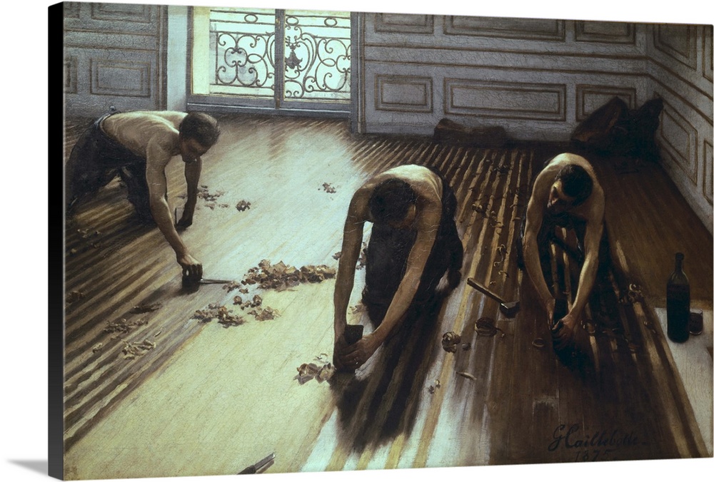 CAILLEBOTTE, Gustave (1848-1894). The Floor Scrapers (Les raboteurs de parquet). 1875. Impressionism. Oil on canvas. FRANC...