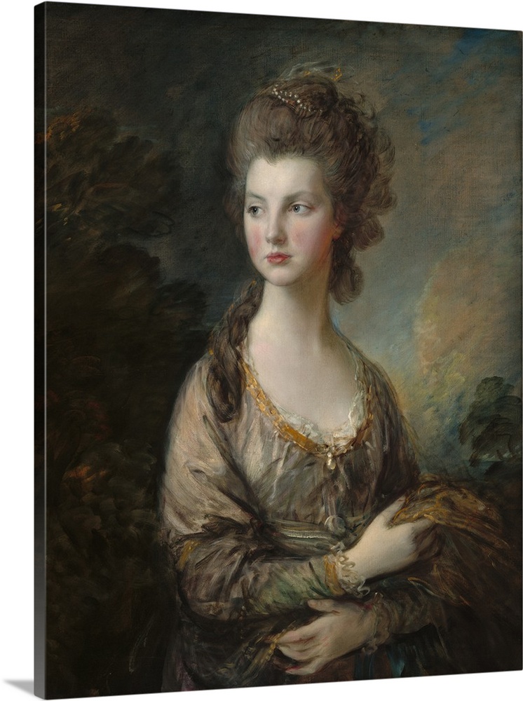 The Honorable Mrs. Thomas Graham, by Thomas Gainsborough, 1775-77, British painting, oil on canvas. Born the Honorable Mar...