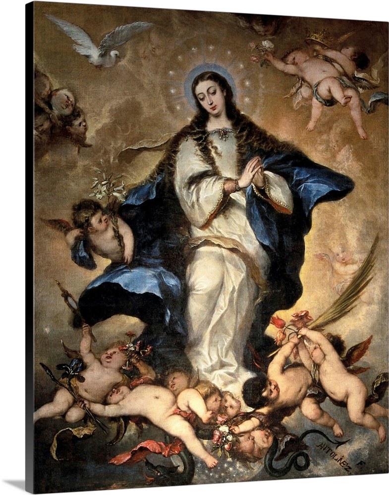 ANTOLINEZ, Jose (1635-1675). The Immaculate. Baroque art. Oil on canvas. SPAIN. Bilbao. Bilbao Fine Arts Museum. -