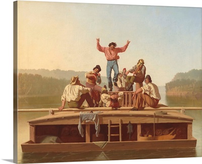 The Jolly Flatboatmen, by George Caleb Bingham, 1846