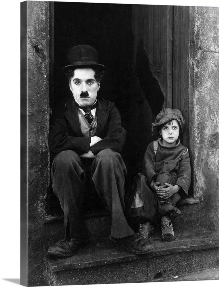 THE KID, Charles Chaplin, Jackie Coogan, 1921.