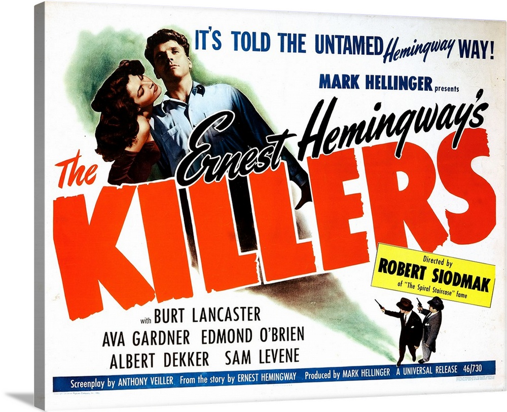 The Killers, From Left, Ava Gardner, Burt Lancaster, 1946.