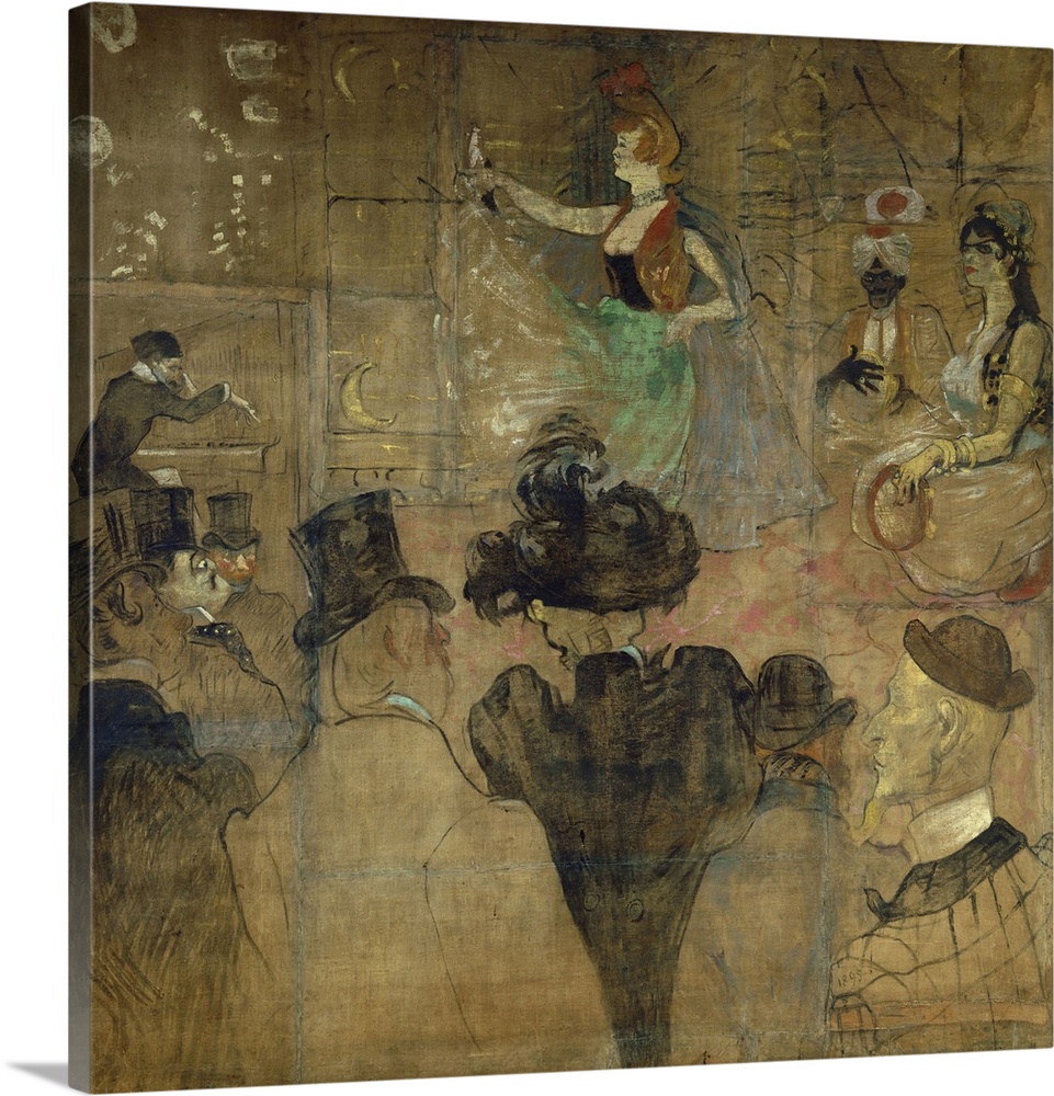 1575, Henri De Toulouse Lautrec (1864-1901), French School. The Moorish Dance, also called The Almees (Right section of th...