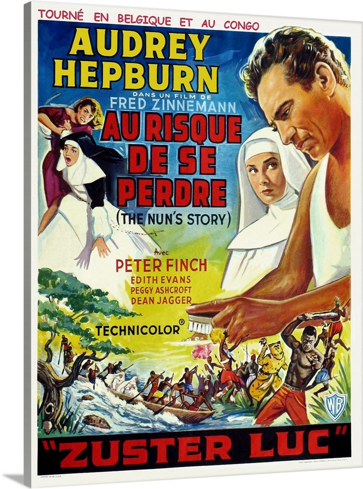 The Nun's Story, (aka Au Risque De Se Perdre), Audrey Hepburn (Nun), Peter Finch (Undershirt), 1959.
