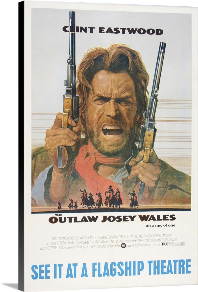 Canvas Clint Eastwood in The Outlaw Josey Wales Art Print Poster