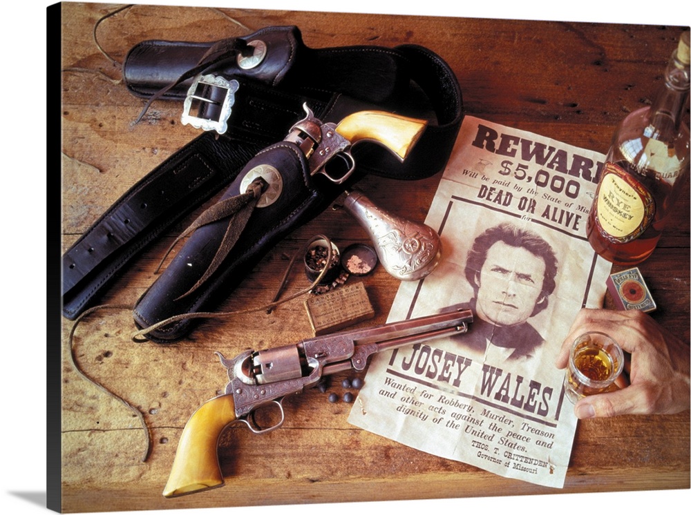 THE OUTLAW JOSEY WALES, Clint Eastwood, 1976, wanted poster.