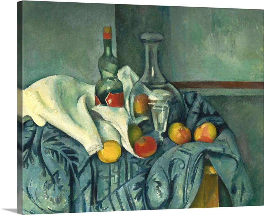 The Peppermint Bottle, by Paul Cezanne, 1993-95, French Post-Impressionist painting, oil on canvas. In the last thirty yea...