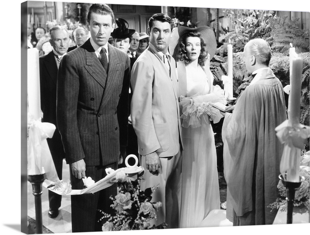 The Philadelphia Story, Rear From Left: John Halliday, Ruth Hussey, Front From Left: James Stewart, Cary Grant, Katharine ...