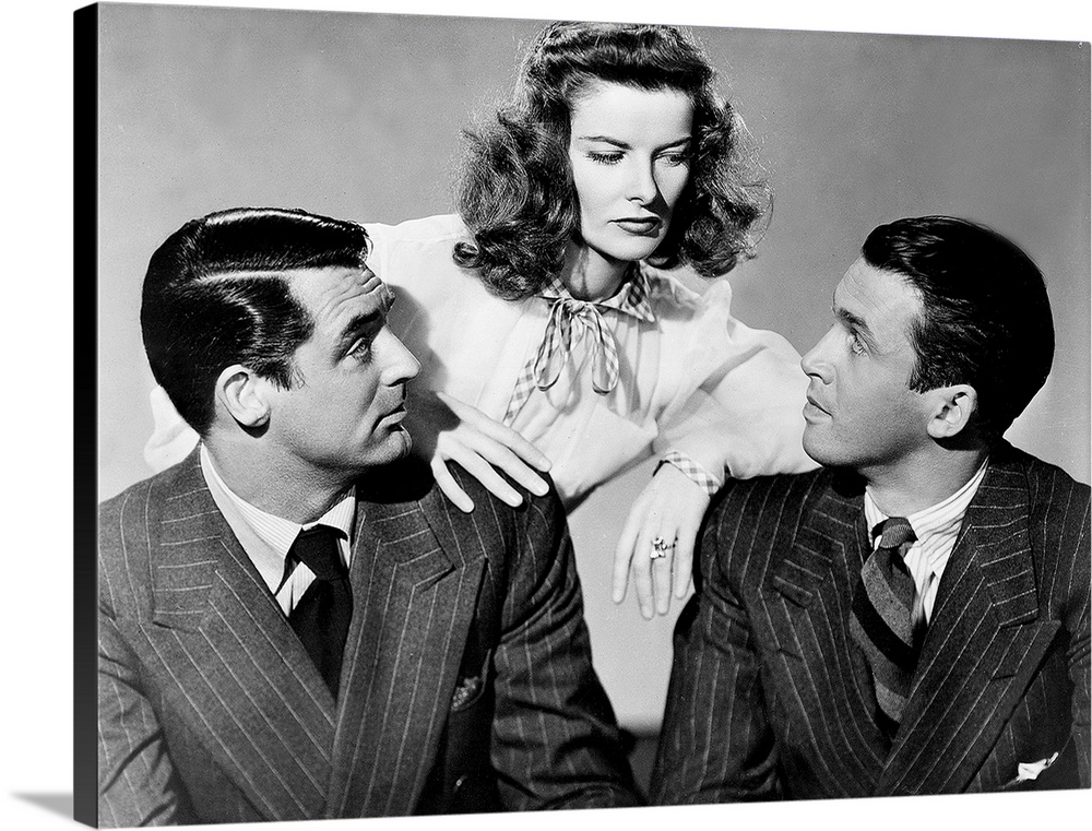 THE PHILADELPHIA STORY, Cary Grant, Katharine Hepburn, James Stewart, 1940.