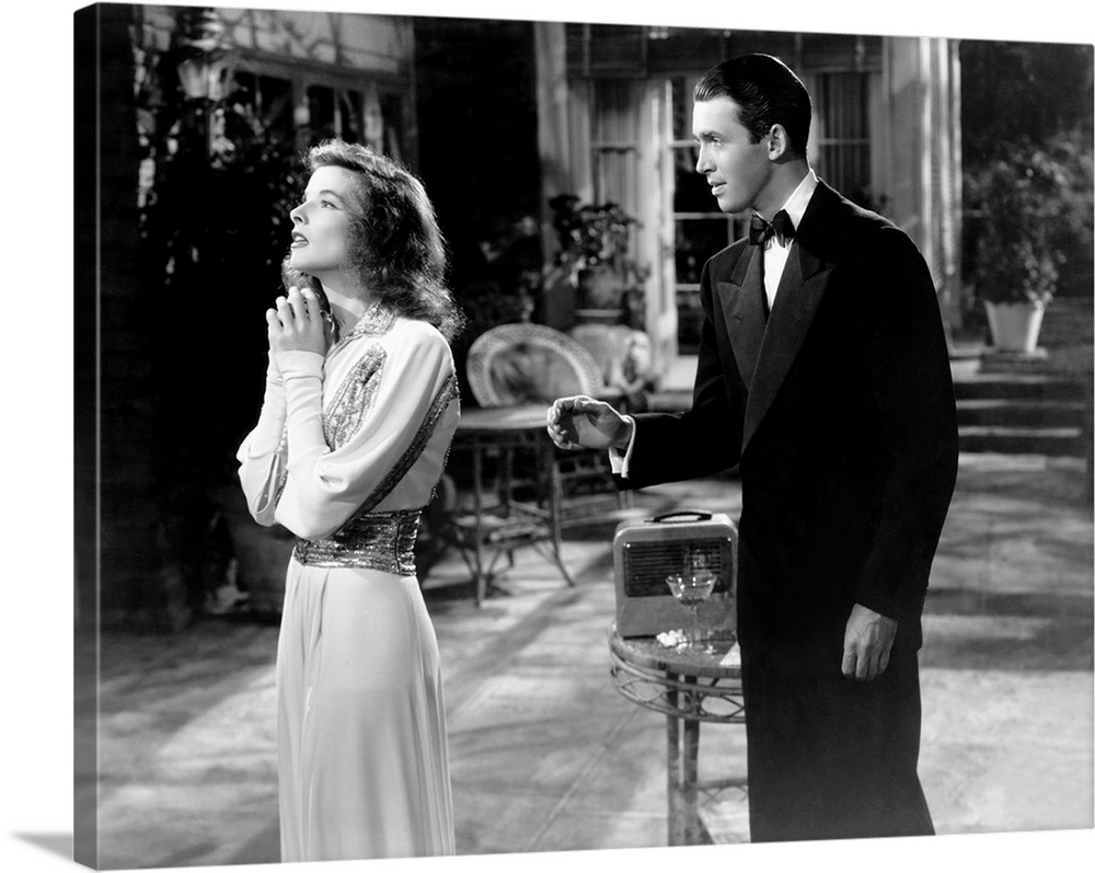 THE PHILADELPHIA STORY, from left: Katharine Hepburn, James Stewart, 1940